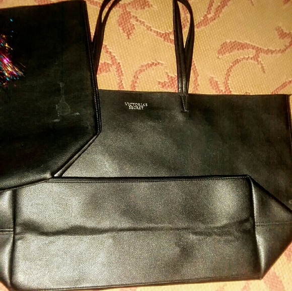VS Pink black leather Toto bags - Picture 3 of 4